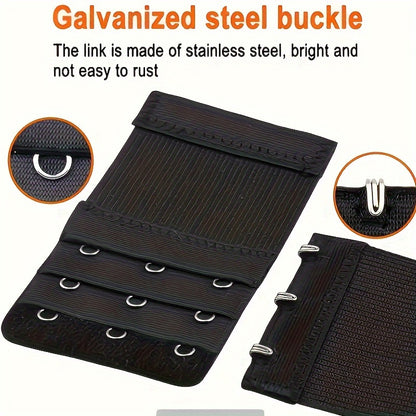 12 Pack Stretch Bra Buckle Extensions – 2/3/4 Hook Adjustment Back Buckles for Bra & Underwear Extension