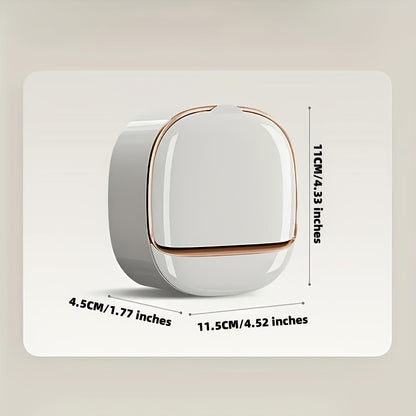 Wall-Mounted Soap Dish with Lid – No Drill, Double-Layer Holder for Bathroom & Kitchen Storage