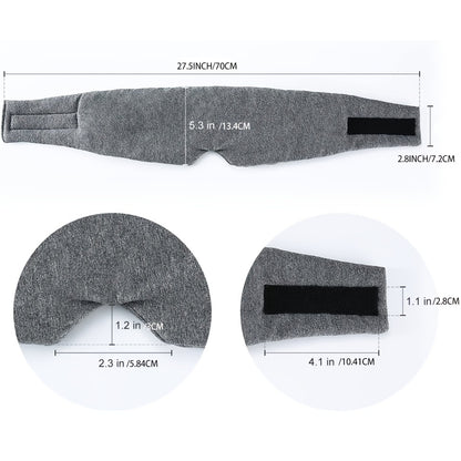 Luxury Oversized Cotton Eye Mask – Adjustable Comfort Sleep Blindfold with Nose Pad, Soft, Reusable, Ideal for Total Darkness and Uninterrupted Rest