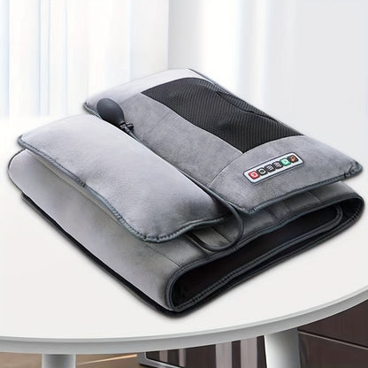Ultimate Relaxation Massage Mattress – 10-Zone Vibration, Neck Kneading and Hot Waist Compress, Safe 12V Power