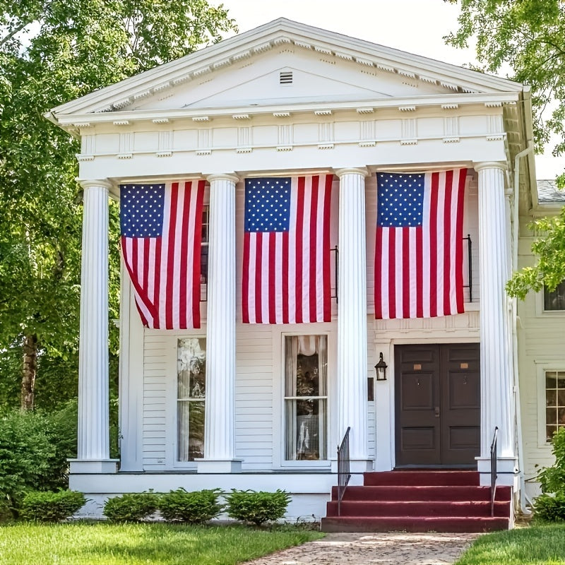 Premium 3x5ft American Flag – Embroidered Stars, Stitched Stripes, Durable & Fade-Resistant with Brass Grommets for Outdoor Use