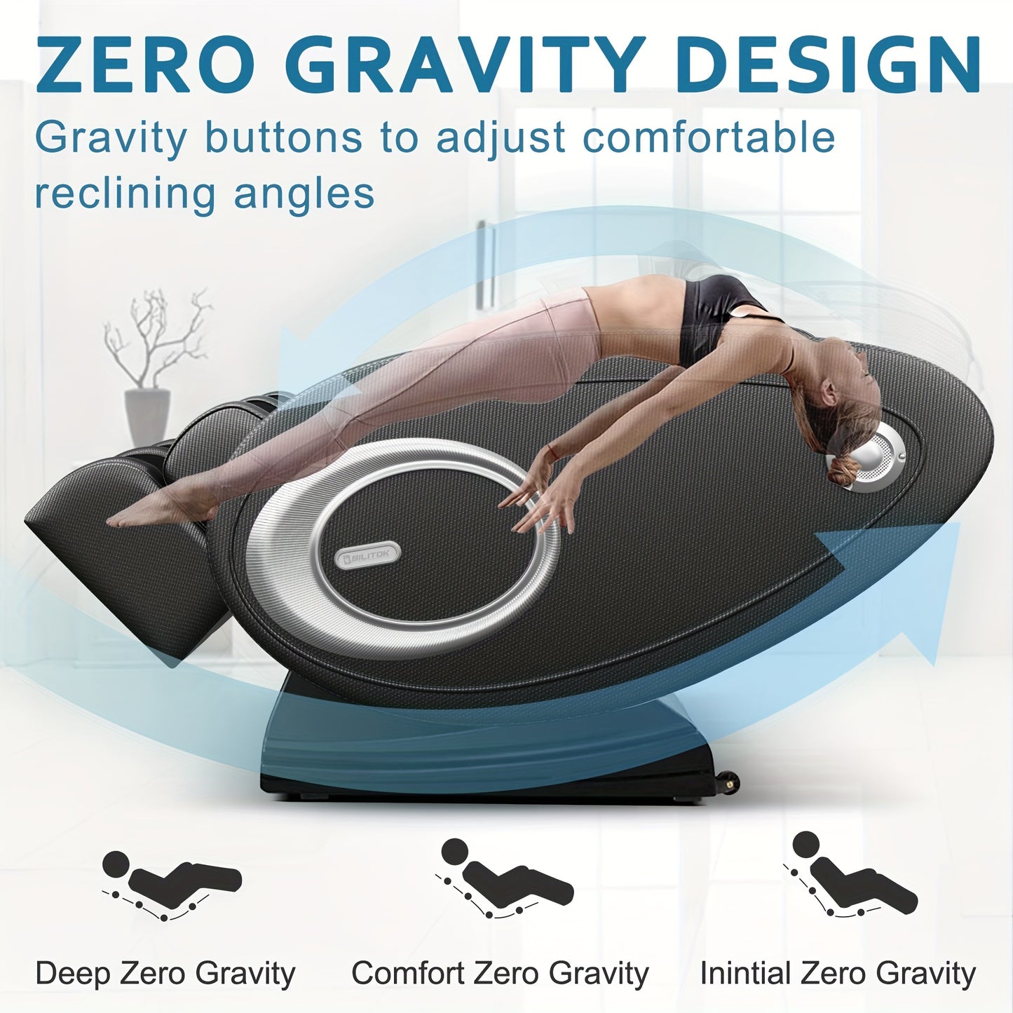 2024 Luxury Full Body Zero Gravity Shiatsu Massage Chair – 8 Automatic Modes, Soothing Heater, Rejuvenating Foot Massage, Ergonomic Design for Ultimate Relaxation