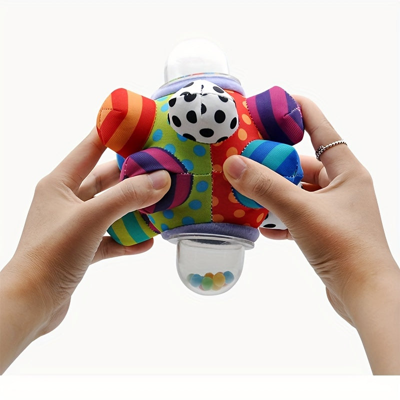Baby Bomb Ball Rattle - Tactile Sensory 3D Cloth Ball for 0-1 Year Olds, Perfect Hand Grab Toy and Gift for Halloween, Christmas, Thanksgiving