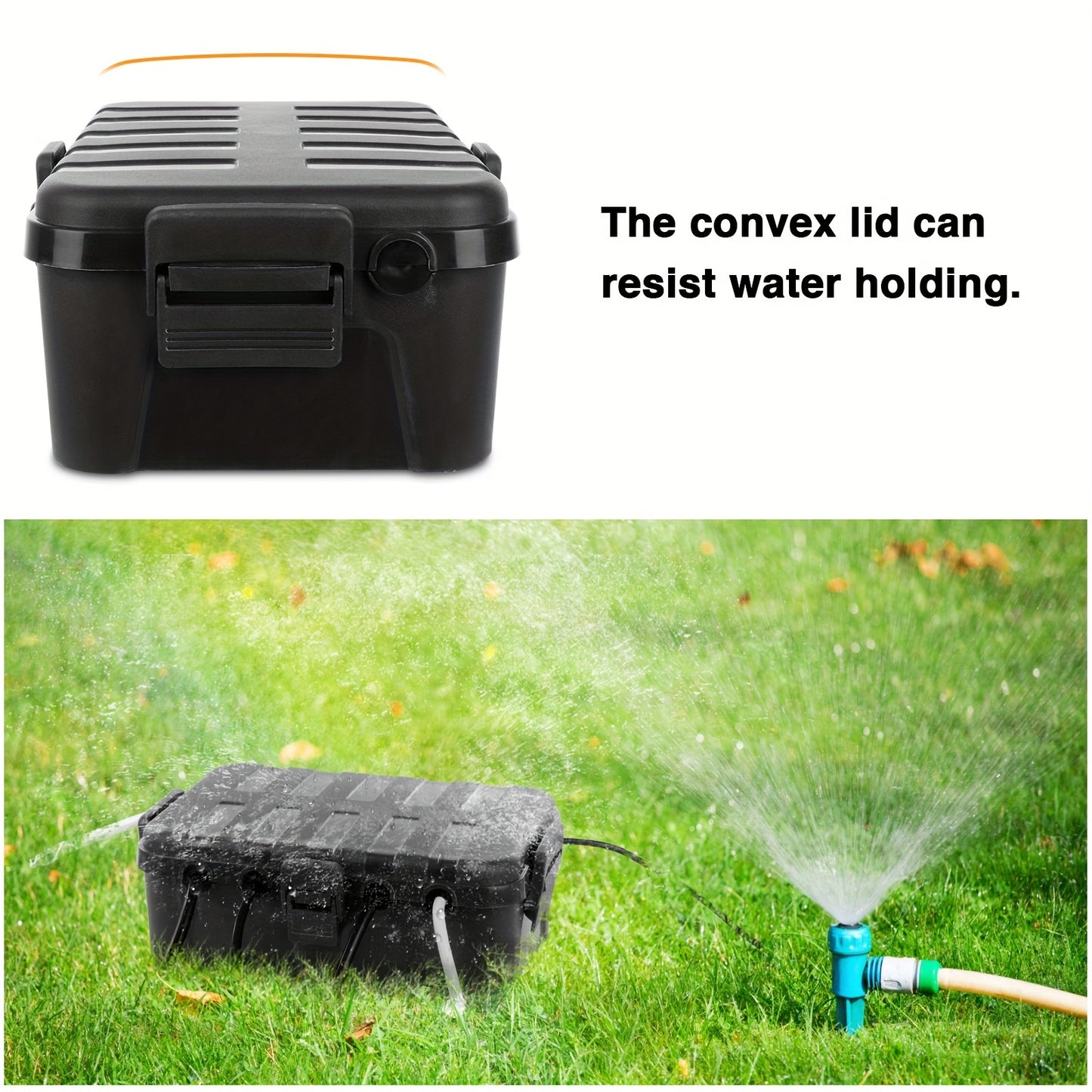 Large Waterproof Outdoor Electrical Box – Protects Outlets, Plugs, Sockets, Timers, Power Strips, and Holiday Lights from Rain and Snow – Durable, Weatherproof, Easy to Install