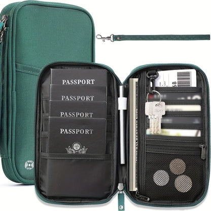 Travel Passport Wallet - Family Passport Holder and Document Organizer, Travel Accessories Card Holder Bag