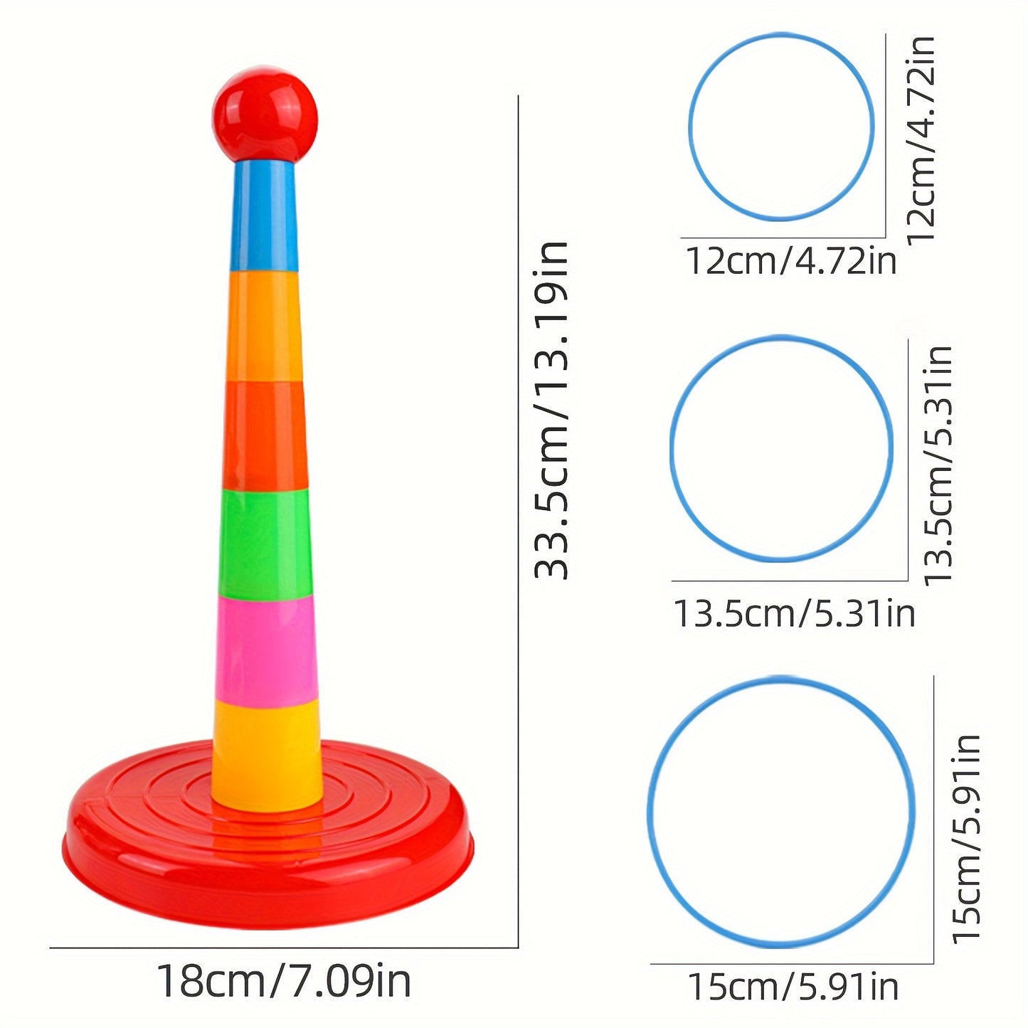 Interactive Children's Tower Game with Throwing Rings - Perfect for Parent-Child Leisure Activities - Great Gift for Halloween and Christmas