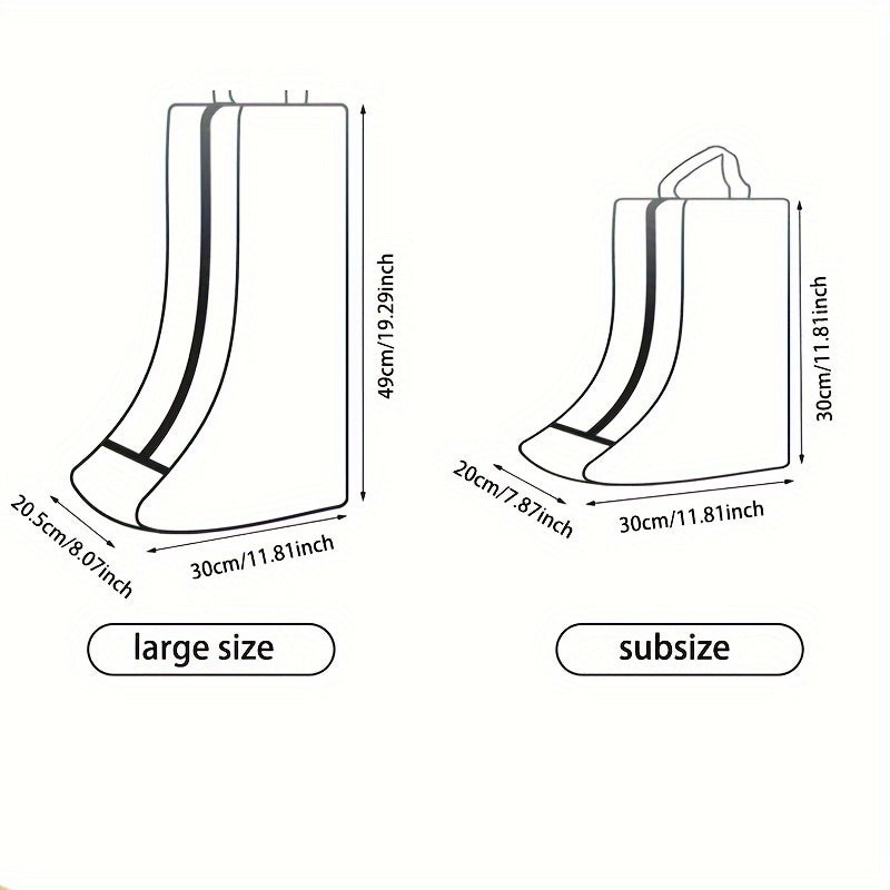 Minimalist PVC Shoe Protector Bags – Clear, Foldable, Waterproof, Dustproof with Zipper, Hand Washable Storage Bags for Travel & Home Organization
