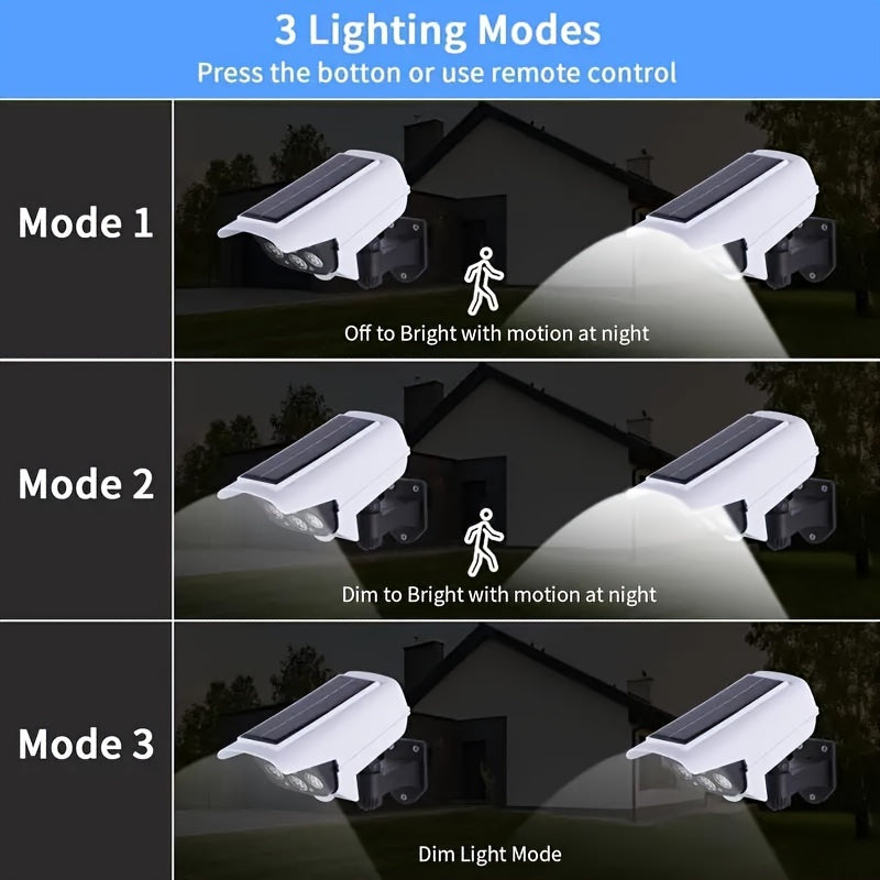 Solar Powered LED Floodlight with Motion Sensor and Remote Control – Energy-Efficient Outdoor Lighting for RVs