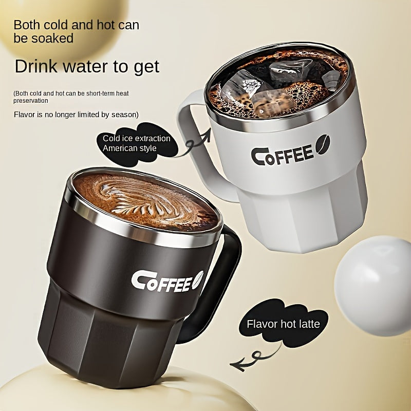 304 Stainless Steel Coffee Mug with Lid – Double-Walled, BPA-Free, Spill-Proof Travel Cup for Hot & Cold Beverages – Ideal Gift for Christmas, Valentine's, Mother's Day