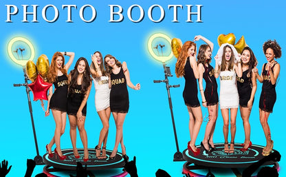 CHACKTOK 360° Spin Photo Booth Machine – Automatic Party Camera Booth with App Control & Custom Logo Software