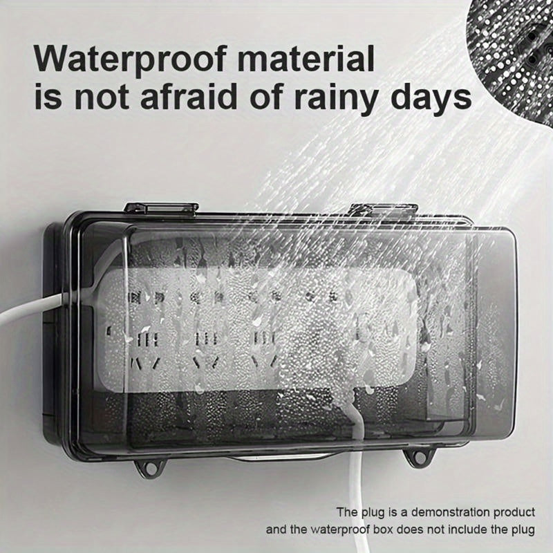 Durable Weatherproof Electrical Box – Waterproof Power Cord Enclosure for Timers, Extension Cables & Transformers, ABS Resin Cover