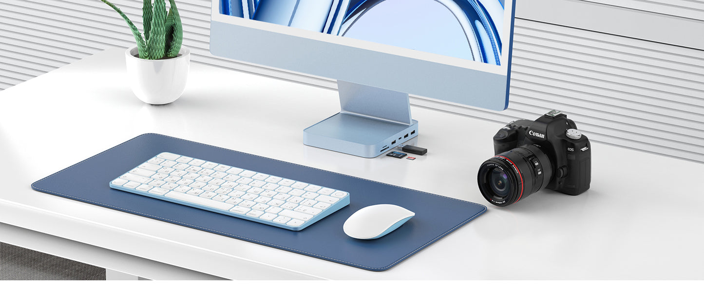 Minisopuru USB-C Hub for iMac 24-Inch 2021/2023/2024 — Supports M.2 NVMe SSD, USB-C/A 10Gbps, SD/TF Card Reader Accessories