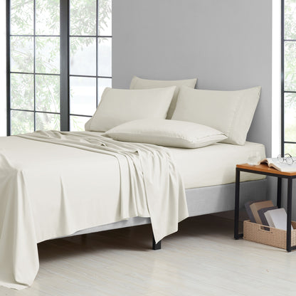 Bamboo 2000 Thread Count 6-Piece Luxury Sheet Set - Organic, Cooling, 16 Inch Deep Pocket, Egyptian Luxury with Bonus Pillowcases - Shrink and Fade Resistant