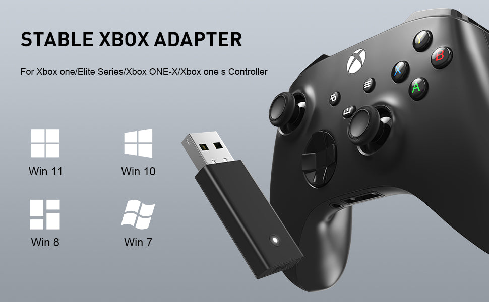 USB Wireless Adapter for Xbox One S/X/Elite & Windows PC – 1st & 2nd Gen Controller Receiver