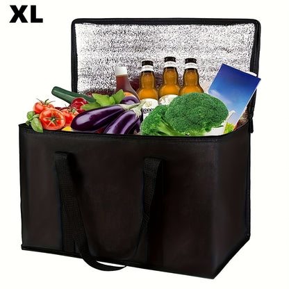 XL/Large Insulated Bag – Keeps Food Hot and Cold for Hours – Grocery Tote, Soft Cooler Bag, Pizza Warmer – Lightweight and Sturdy Zipper