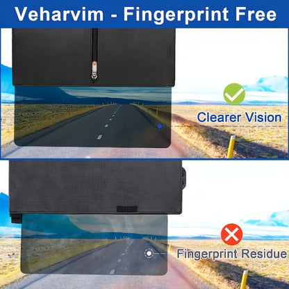 Upgraded Car Sun Visor with Zipper Slider – UV400 Protection, Anti-Glare PC Lens, Side Sunshade for Safe Driving