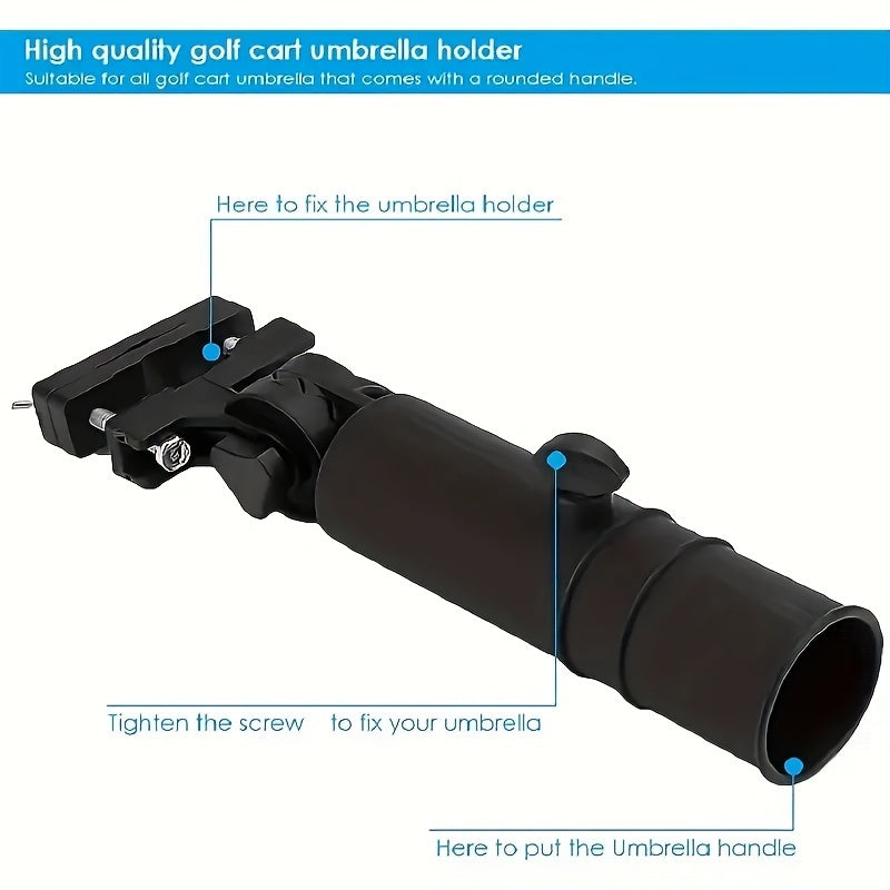 Adjustable Golf Umbrella Holder for Push Cart - Essential Golf Accessories for Weather Protection