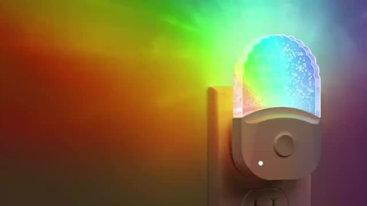 2pcs LED Night Light Plug - 8-Color Changing RGB, Dusk to Dawn Sensor, RGB Mode - Ideal Christmas Gift