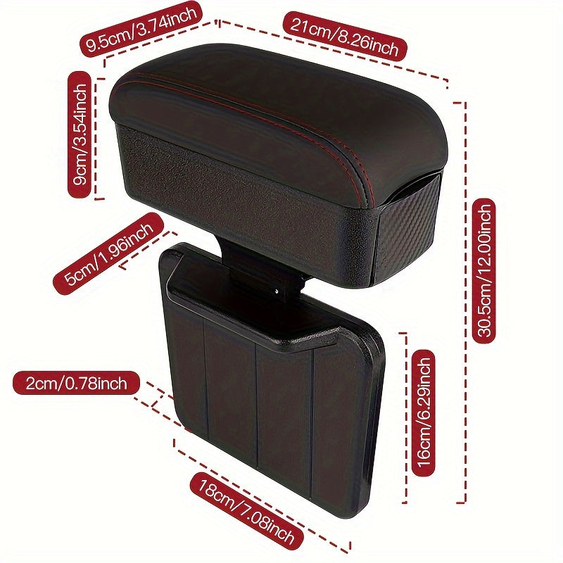 Car Center Control Armrest Box with Hidden Cup Holder - Car Interior Accessories