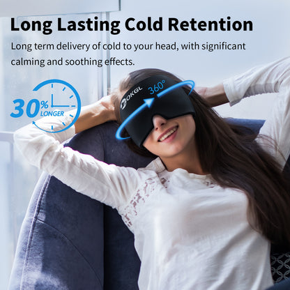 Migraine Relief Cap – Cold Gel Pack Hat for Headaches, Hangovers, and Puffy Eyes – Stress Relief Ice Wrap and Migraine Mask