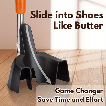 Easy-Reach 31" Stainless Steel Shoe Horn – No Bending Required, Ideal for Sneakers & Boots, Perfect for Seniors