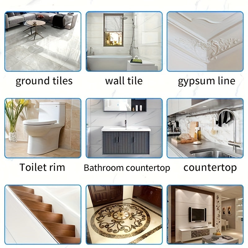 High-Quality Plastic Steel Putty Joint - Suitable for Basin Frame, Shower Room, Sink Edge, Toilet, Bathtub, Floor and Wall Tiles, Waterproof for Household Use