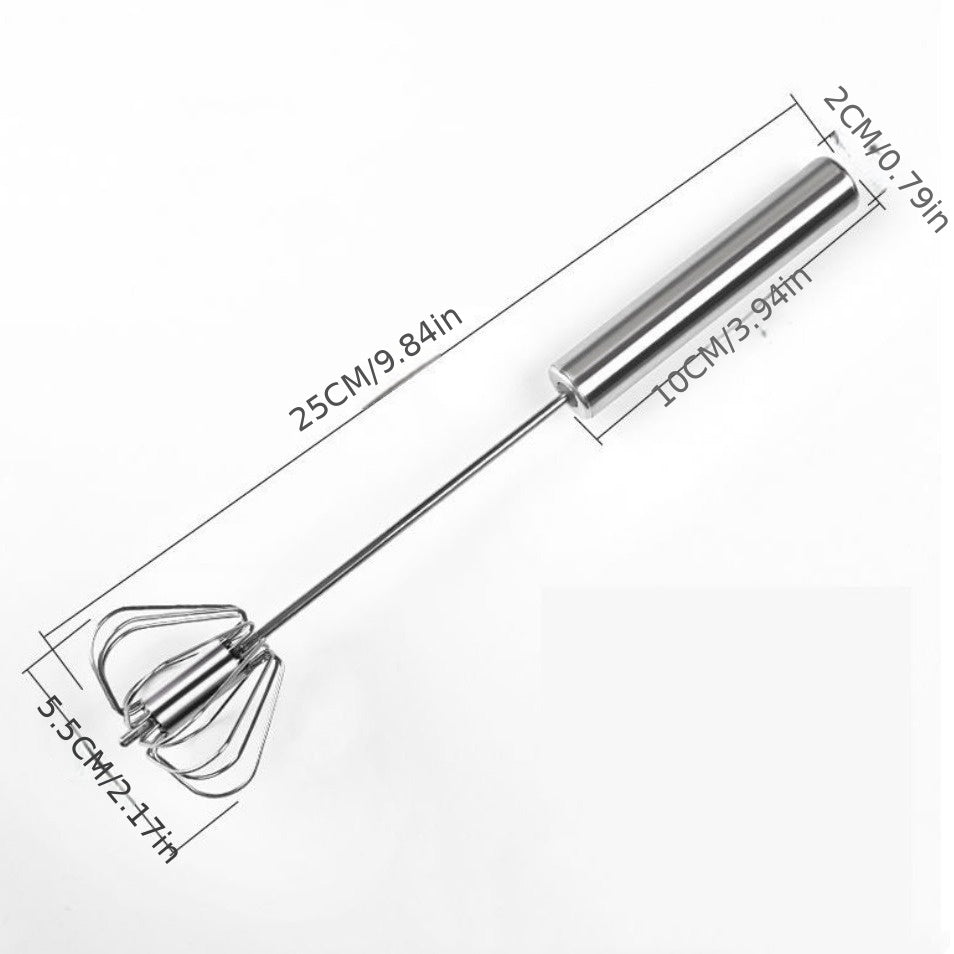 Stainless Steel Semi-Automatic Egg Beater Mixer – Effortless Whipping for Delicious Treats (1pc)