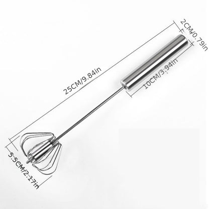 Stainless Steel Semi-Automatic Egg Beater Mixer – Effortless Whipping for Delicious Treats (1pc)