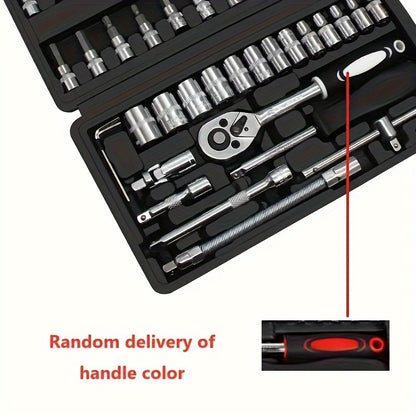 Car Repair Tools Set: Multi-Purpose Automotive Maintenance Kit with Ratchet Torque Wrench & Screwdrivers, Portable for Auto, Bike, and Motorcycle
