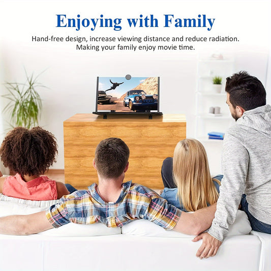 18 Inch Oversized Mobile Phone Screen Amplifier – 3D Magnifier Stand with Creative Pull-Out Stretch Function, Portable and Compact for Enhanced Viewing Experience