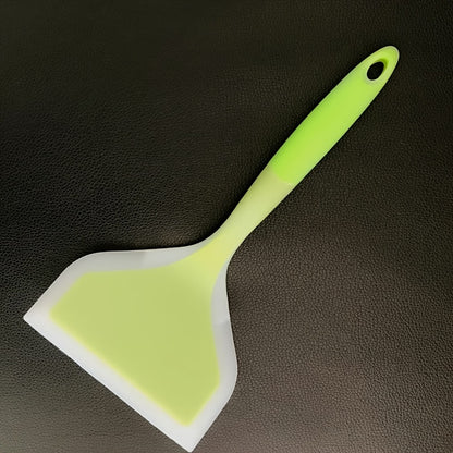 Premium Tamagoyaki Silicone Spatula - Heat-Resistant, Non-Stick with Wide Mouthed Ergonomic Grip - Ideal for Pizza, Frying, Grilling, Pancakes, Fluorescent Green, Eid Al-Adha Mubarak