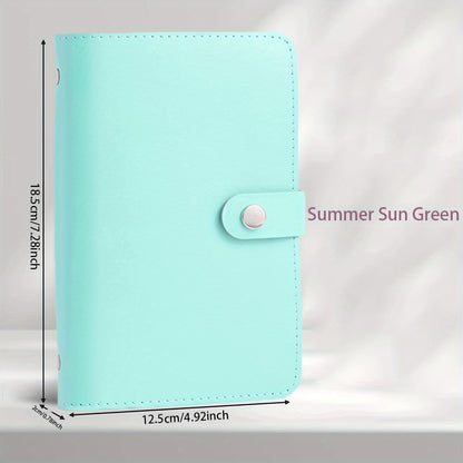 1 Banknote Storage Book - PU Material, Holds 100 Banknotes, Photos, Stamps, Bank Cards, A6 Ultra-Large Capacity with 50 Inner Pages
