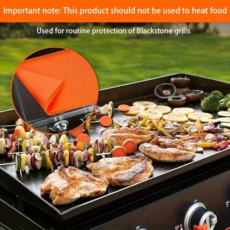 Silicone Griddle Mat for Blackstone - Food Grade, 17/22/28/36 Inches, BBQ Accessory, Grill Utensil Holder Mat, 1/2pcs