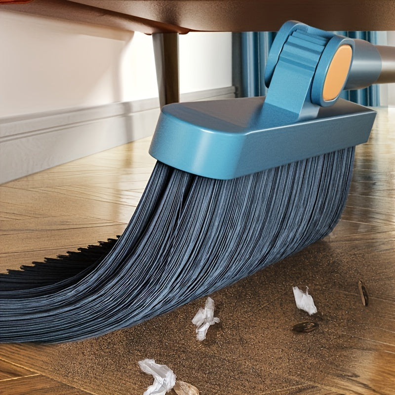 Household Broom and Dustpan Set – Long Handle Floor Cleaning with Rotatable Broom and Comb Tooth Dustpan – Ideal for Home, Kitchen, Office – Cleaning Supplies and Back to School Tool