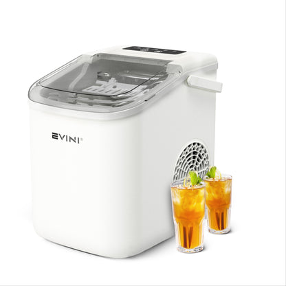 Portable Ice Machine – 9 Cubes in 6 Minutes, 26.5 Lbs Daily, Self-Cleaning, Includes Scoop and Basket, Two Bullet Ice Sizes, Ideal for Home, Office, Parties, Camping