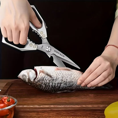 Kitchen Stainless Steel Scissors - Multifunctional Chicken Bone and Meat Scissors for Home, Restaurant, and Meat Shop
