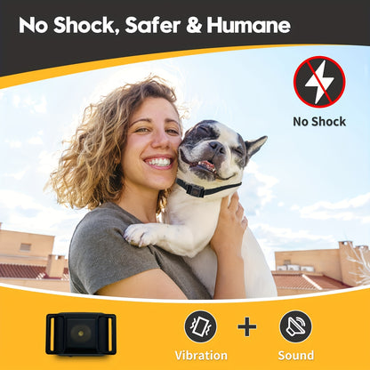 Tiniest Bark Collar for Small Dogs (5-15lbs) - 1.6x1in, 0.42oz, No Shock with Vibration and Sound, Extra Small, Rechargeable with 5 Sensitivity Levels