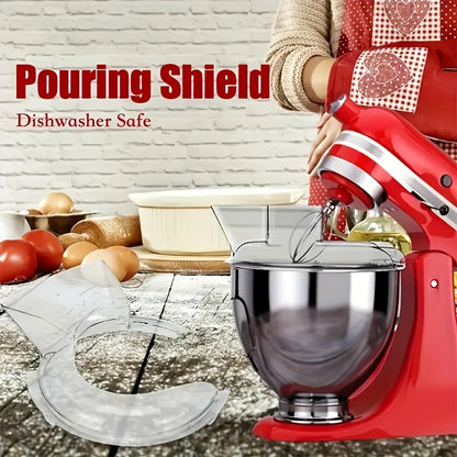Tipping Cover for KitchenAid 4.5 and 5 Quart Tilt-Head Mixing Bowls – Compatible with KN1PS – Transparent Cover for Polished or Brushed Stainless Steel Bowls