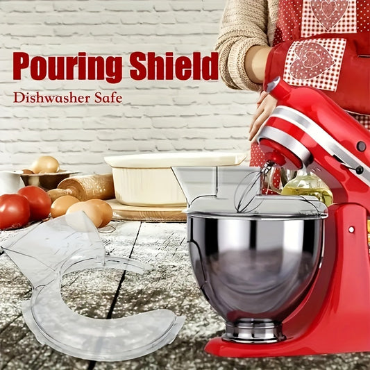Tipping Cover for KitchenAid 4.5 and 5 Quart Tilt-Head Mixing Bowls – Compatible with KN1PS – Transparent Cover for Polished or Brushed Stainless Steel Bowls