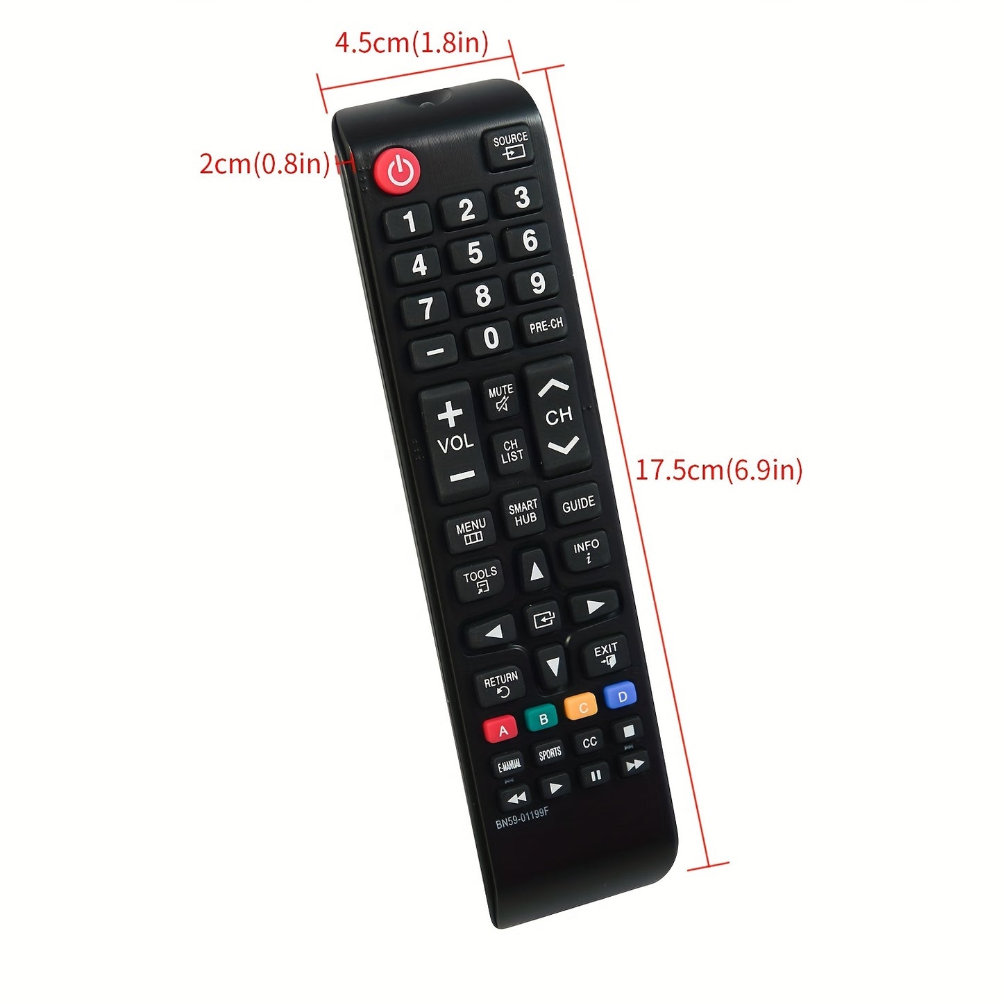 2 Pack Universal Remote Control for Samsung LCD/LED/3D Smart HDTVs - Compatible with BN59-01199F
