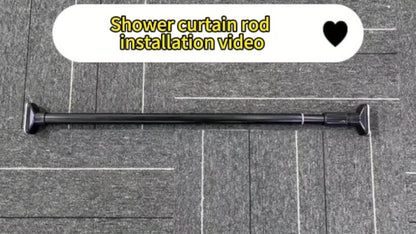 Adjustable Tension Curtain Rod - Heavy-Duty, No-Drill Extendable Rod for Shower, Closet, Window, Towel Rack - Metal and Plastic Home Accessory