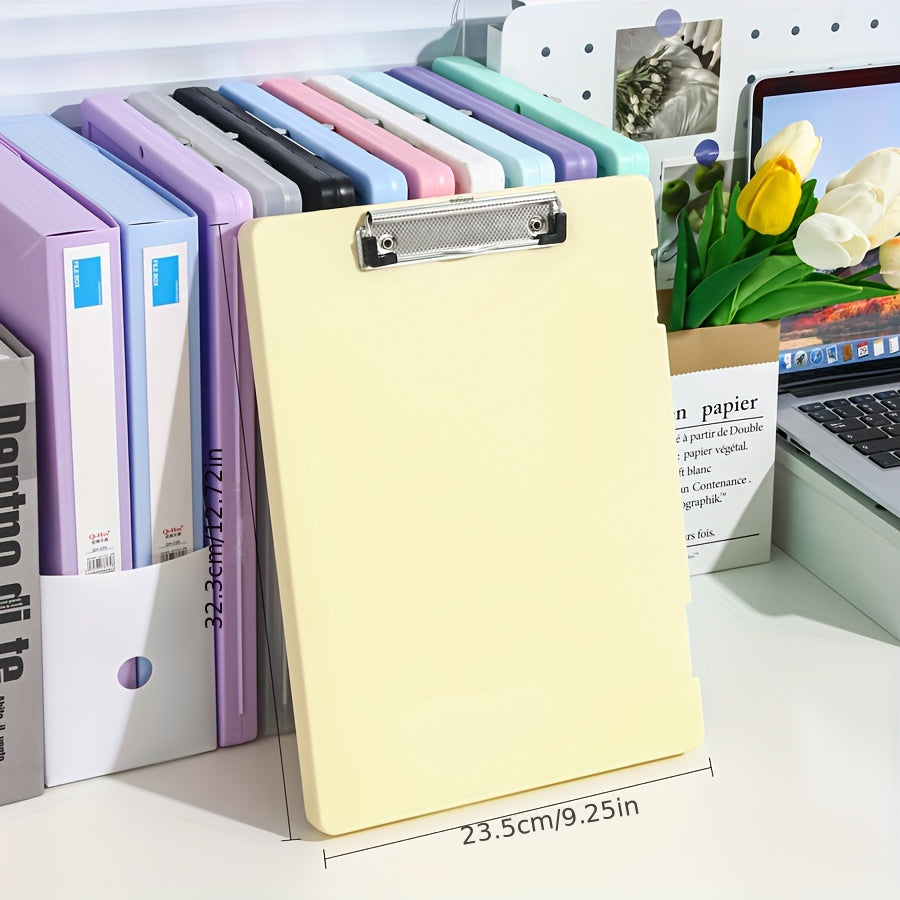 A4 File Folder Storage Box – Plate Clip for Test Paper & Document Organization – Large Capacity with Subject Classification – Multi-Function for Students