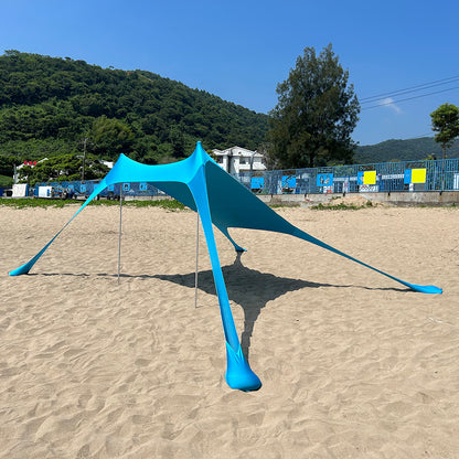 Outdoor Beach Tent Sun Shelter – Windproof UPF50+ Portable Camping Canopy for Family