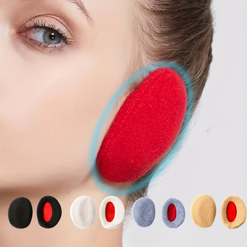 Bandless Fleece Ear Muffs – Soft Winter Ear Warmers for Men & Women, Outdoor Cold Protection