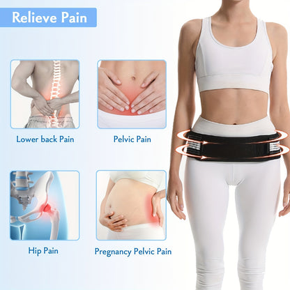 Si Belt Pro – Ultimate Sacroiliac Hip Support and Stabilizer – Sciatica Relief, Pelvis and Lumbar Nerve Pain – Comfortable, Adjustable Design for Everyday Wear