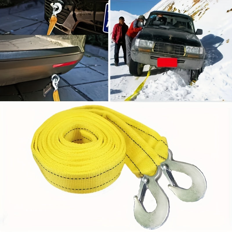 Heavy-Duty Towing Rope – 153.9 Inches, Nylon with High Tensile Strength, Emergency Vehicle Recovery Rope with Storage Bag