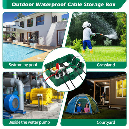 Waterproof Outdoor Electrical Box – IP54 Weatherproof Outlet Cover for Plug, Socket, Timer, Power Strip & Surge Protector