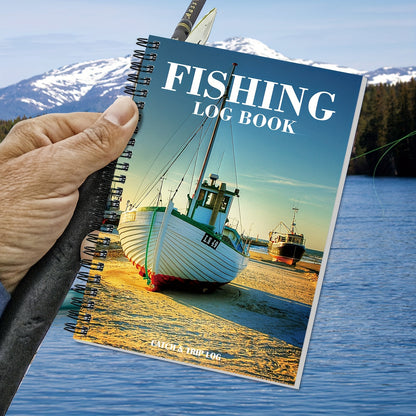 Fishing Record Book - 50 Page Spiral Log Book for Men and Women, Perfect Fishing Gift