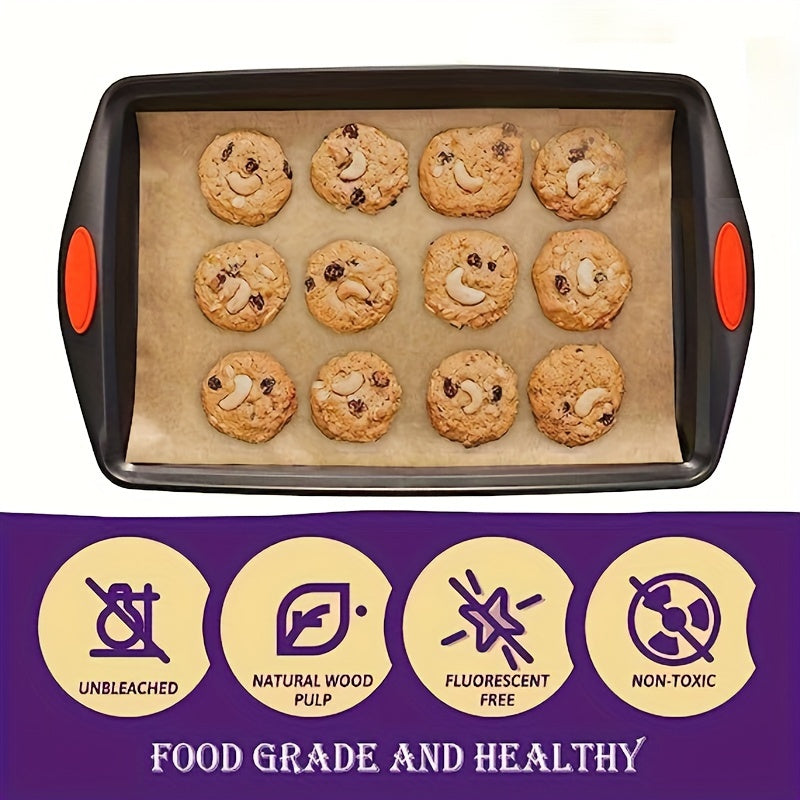 50/100/200 Pieces Unbleached Parchment Paper Baking Sheets – Non-Stick, Precut 9x13 Inches – Oven Accessories for Baking, Cooking, Grilling, Frying, Steaming – Fits Most Sheet Pans, Easy Release and Cleanup