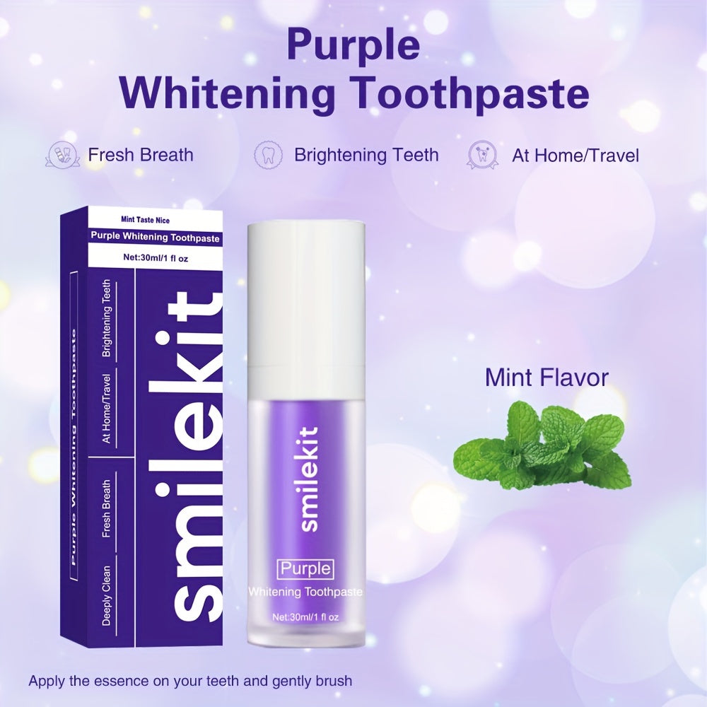 Premium Whitening Toothpaste – Deep Cleaning, Fresh Mint Flavor – Removes Stains, Plaque, and Bacteria for Fresh Breath – Oral Care for Home and Travel, Travel-Friendly Packaging